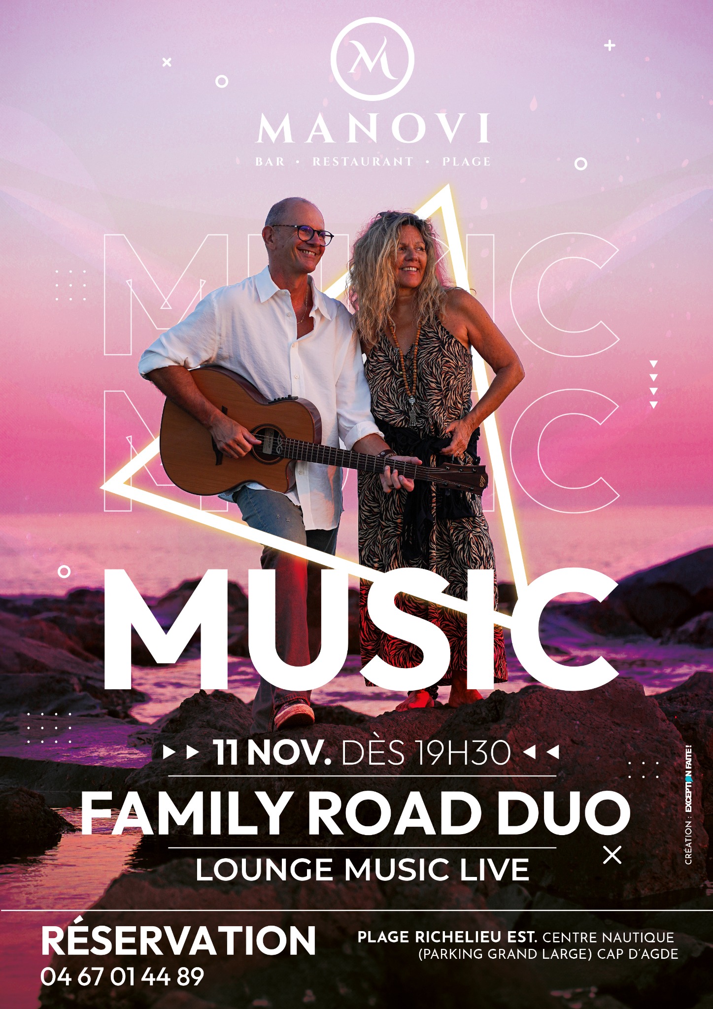 Affiche pour événement musical en plein air