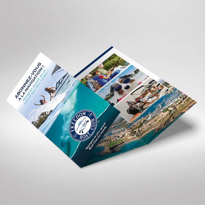 Dépliant trois volets pour club nautique