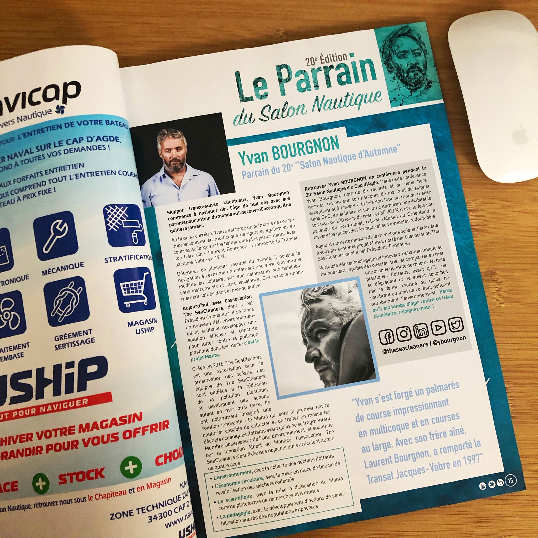 Mise en page de magazine et contenu éditorial